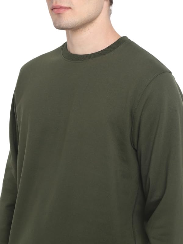 Aventura Outfitters Round Neck Sweatshirt for Men (AO1373-3XL_Dark Olive) - Image 3