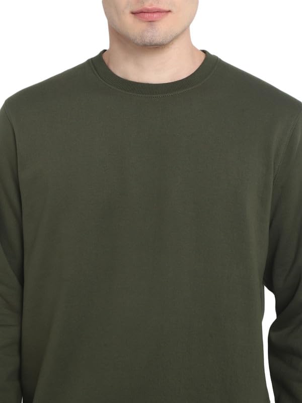 Aventura Outfitters Round Neck Sweatshirt for Men (AO1373-3XL_Dark Olive) - Image 4