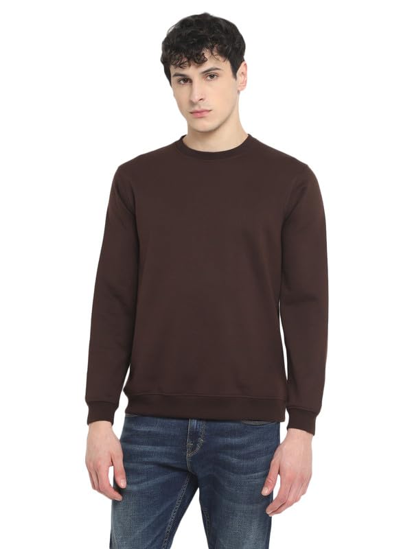 AMERICAN CREW Round Neck Sweatshirt for Men (AC1377-M_Chocolate Plum) - Image 9