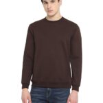 AMERICAN CREW Round Neck Sweatshirt for Men (AC1377-M_Chocolate Plum)
