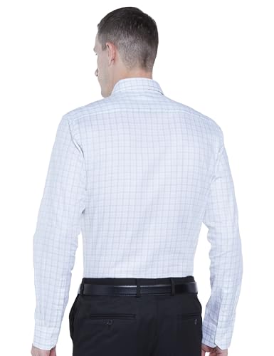 Arrow Men's Checkered Full Sleeve Slim Fit Cutaway Collar Cotton Formal Shirt - Image 4