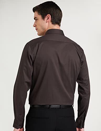 Symbol Men's Solid Cotton Formal Shirt | Plain | Full Sleeve - Regular Fit (Available in Plus Size) (D.Grey_39) - Image 9
