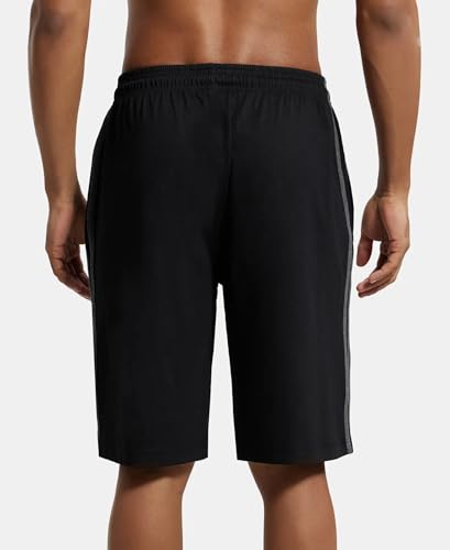 Jockey Men's Cotton Shorts (9426-0103-BLACK Black L) - Image 5