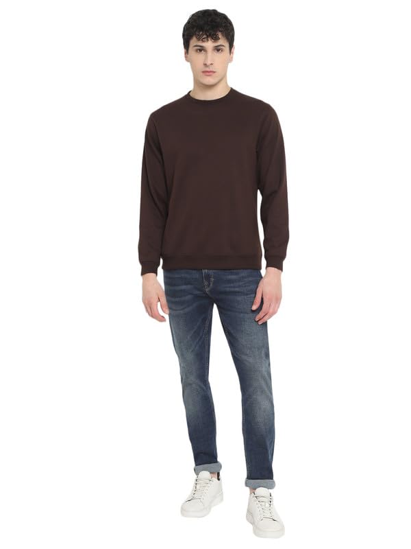 AMERICAN CREW Round Neck Sweatshirt for Men (AC1377-M_Chocolate Plum) - Image 8