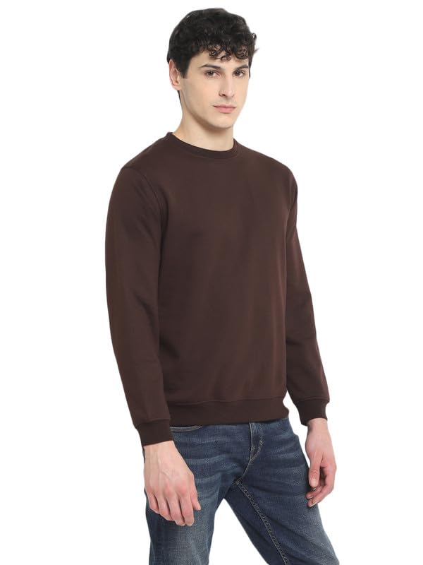 AMERICAN CREW Round Neck Sweatshirt for Men (AC1377-M_Chocolate Plum) - Image 5