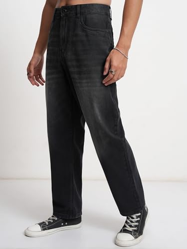 Highlander Men's Loose Jeans (PHJN000007_Black_M) - Image 3