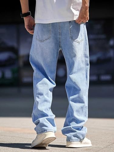 GRECIILOOKS Men Jeans | Men Jeans Pants | Denim Jeans | Loose FIT Jeans for Men | Stylish Jeans | Baggy Jeans for Men (in, Numeric, 34, Regular, Blue 01) - Image 6