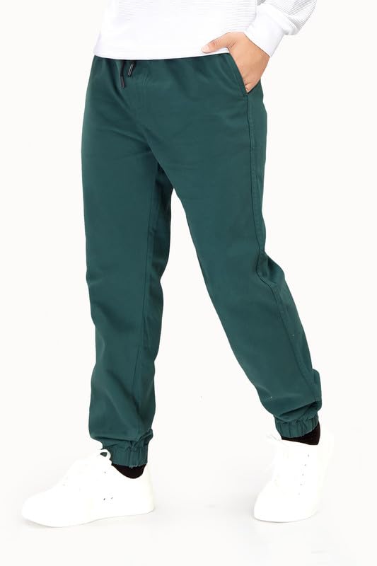 UNOseven Men's Jogger Pant - Pure Cotton - Regular Fit - Teal Green - Size XL (W - 36) - Image 3