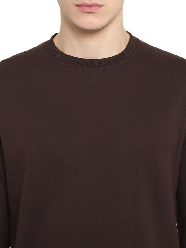 AMERICAN CREW Round Neck Sweatshirt for Men (AC1377-M_Chocolate Plum) - Image 3