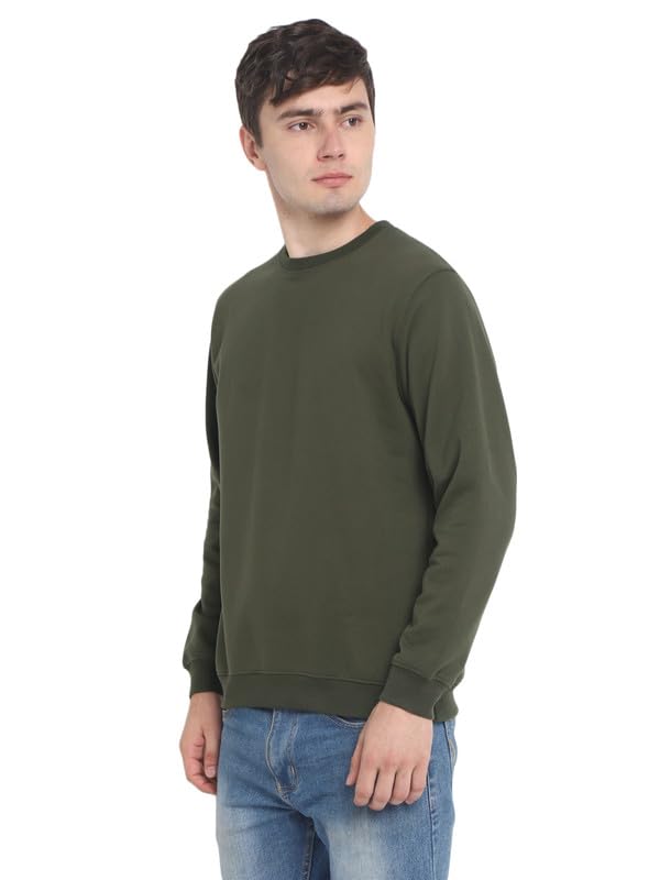 Aventura Outfitters Round Neck Sweatshirt for Men (AO1373-3XL_Dark Olive) - Image 7