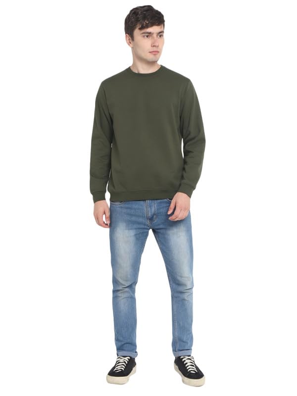 Aventura Outfitters Round Neck Sweatshirt for Men (AO1373-3XL_Dark Olive) - Image 9