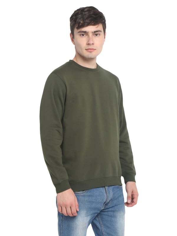 Aventura Outfitters Round Neck Sweatshirt for Men (AO1373-3XL_Dark Olive) - Image 6