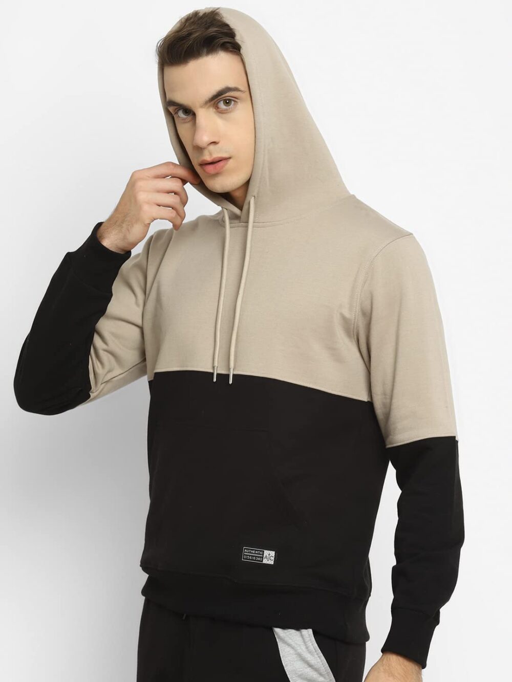 Alan Jones Clothing Men's Cotton Blend Hooded Neck Regular Fit Hooded Sweatshirt (Ss21-Hd04-Lgrn-Xxl_Light Green_2Xl) - Image 7
