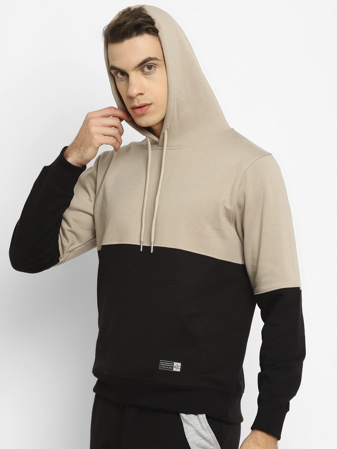 Alan Jones Clothing Men's Cotton Blend Hooded Neck Regular Fit Hooded Sweatshirt (Ss21-Hd04-Lgrn-Xxl_Light Green_2Xl) - Image 7