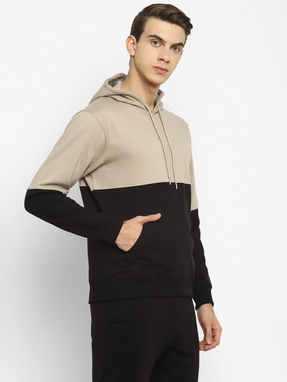 Alan Jones Clothing Men's Cotton Blend Hooded Neck Regular Fit Hooded Sweatshirt (Ss21-Hd04-Lgrn-Xxl_Light Green_2Xl) - Image 6