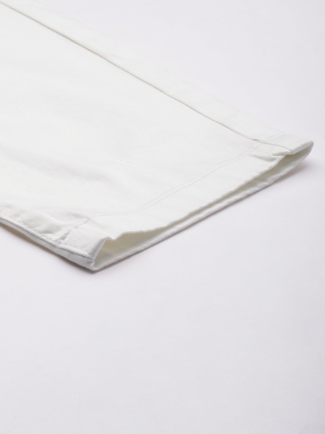 The Indian Garage Co Men Mid Rise Slim Fit Solid Stretchable Chinos Bright White, 36 - Image 2