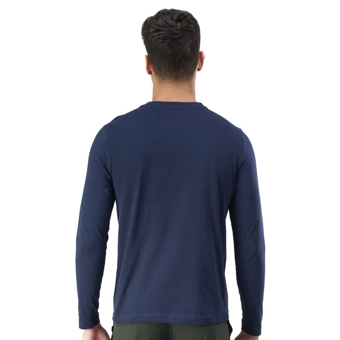 U.S. POLO ASSN. Men Pure Cotton Long Sleeve Solid I693 Crew Neck, Regular, Sweat Shirt T-Shirt - Pack of 1 (Navy XL) - Image 4