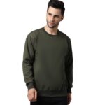 Mack JONNEY Fleece Men Regular Fit Round Neck Sweatshirt(Olive_Xx-Large_Pack of 1)