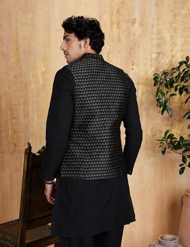Symbol Men's Lightweight Nehru Jacket Black1 L - Image 7