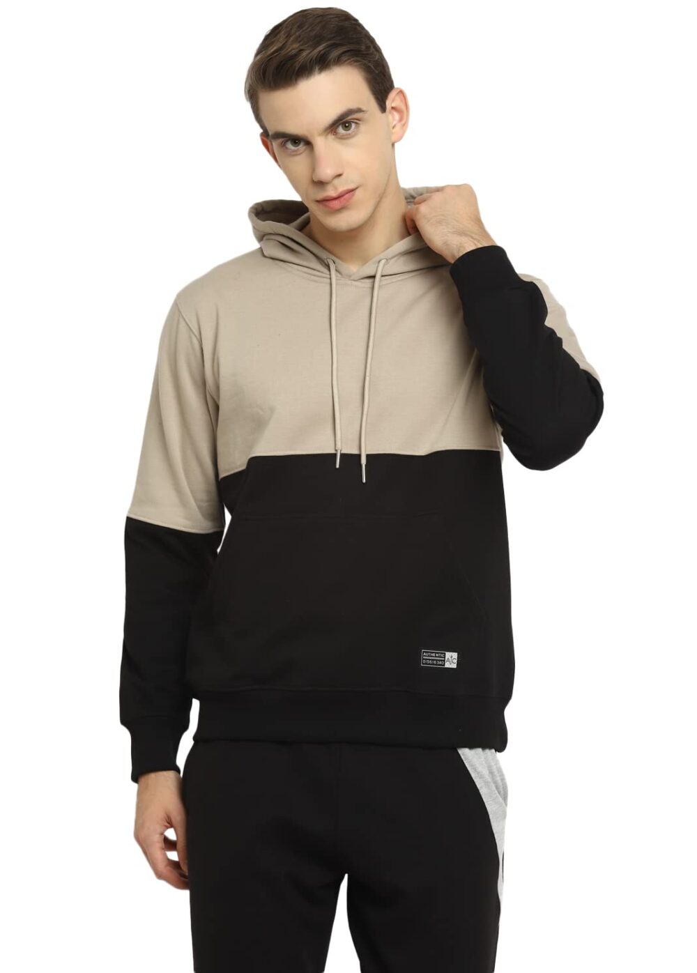 Alan Jones Clothing Men's Cotton Blend Hooded Neck Regular Fit Hooded Sweatshirt (Ss21-Hd04-Lgrn-Xxl_Light Green_2Xl)