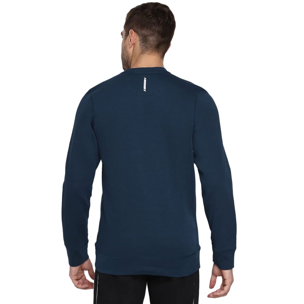 Van Heusen Men's Athleisure Ultra Soft Cotton Blend Regular Fit Sweatshirt - Crew Neck, Long Sleeve_60076_Teal_X_Large - Image 5
