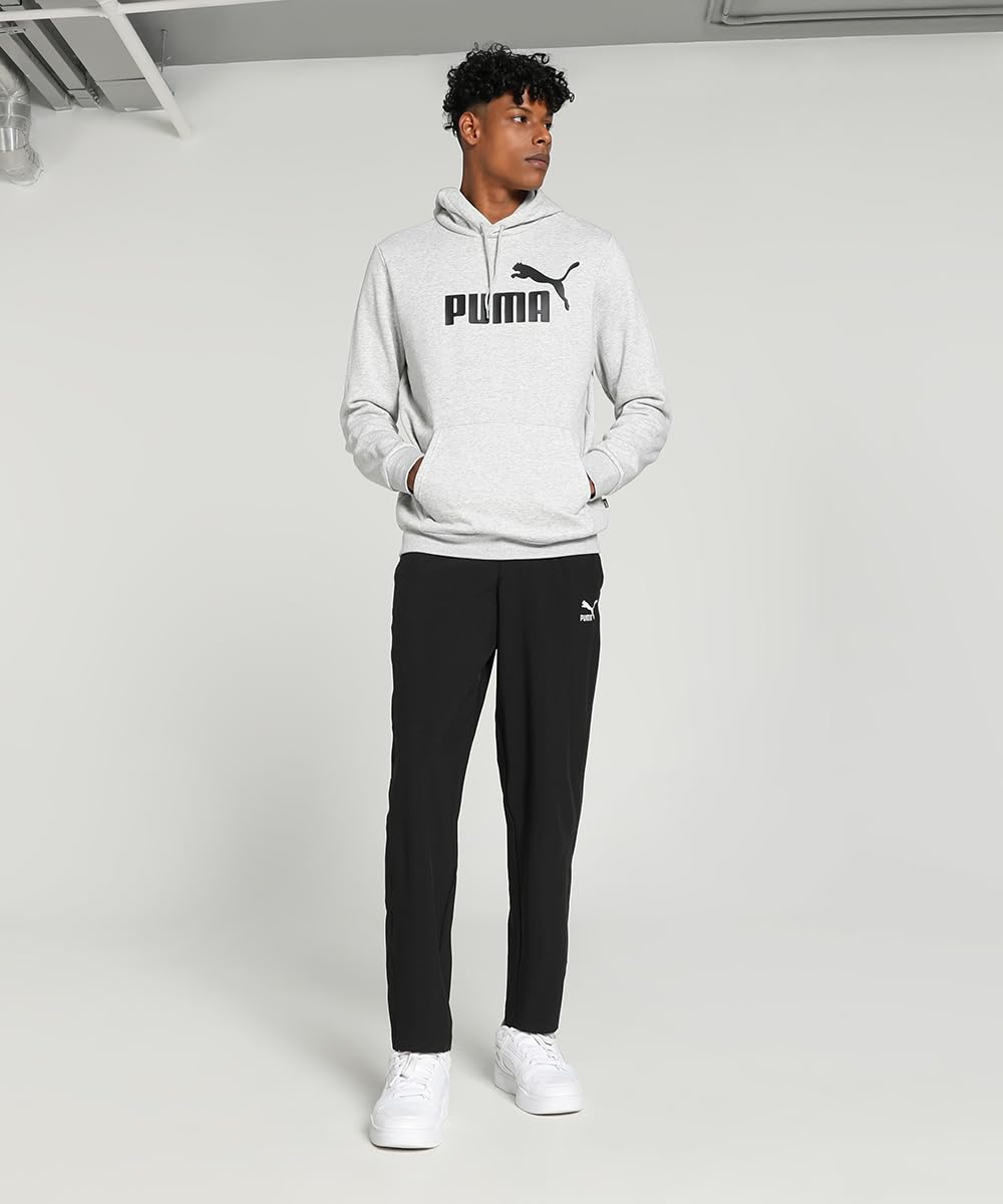 Puma Men's Cotton Hooded Neck Regular Fit Sweatshirt (586686_Light Gray Heather, X_Large) - Image 3