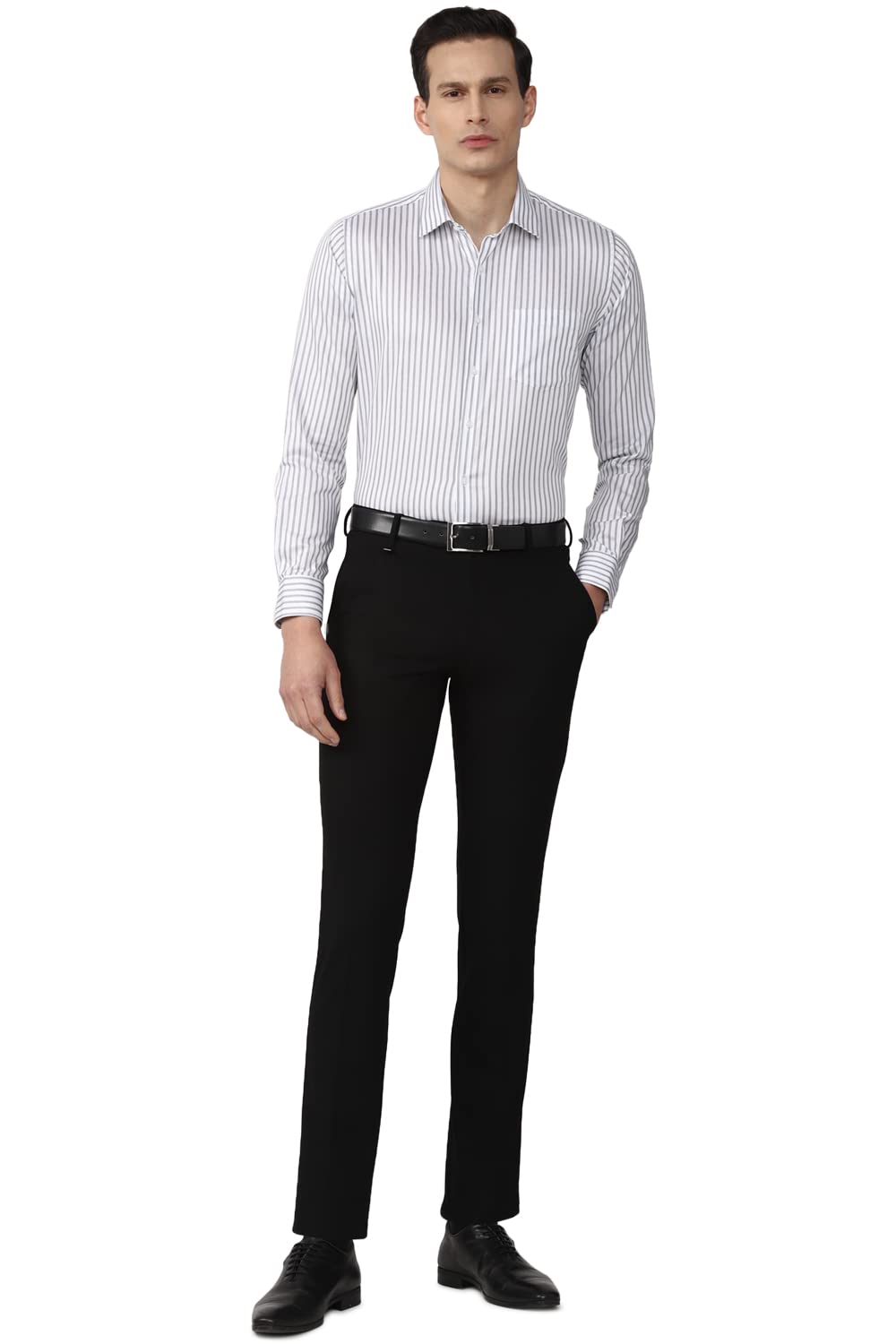 Van Heusen Men's Cotton Slim Fit Shirt (Vhsfrslbh85213_White 42) - Image 2