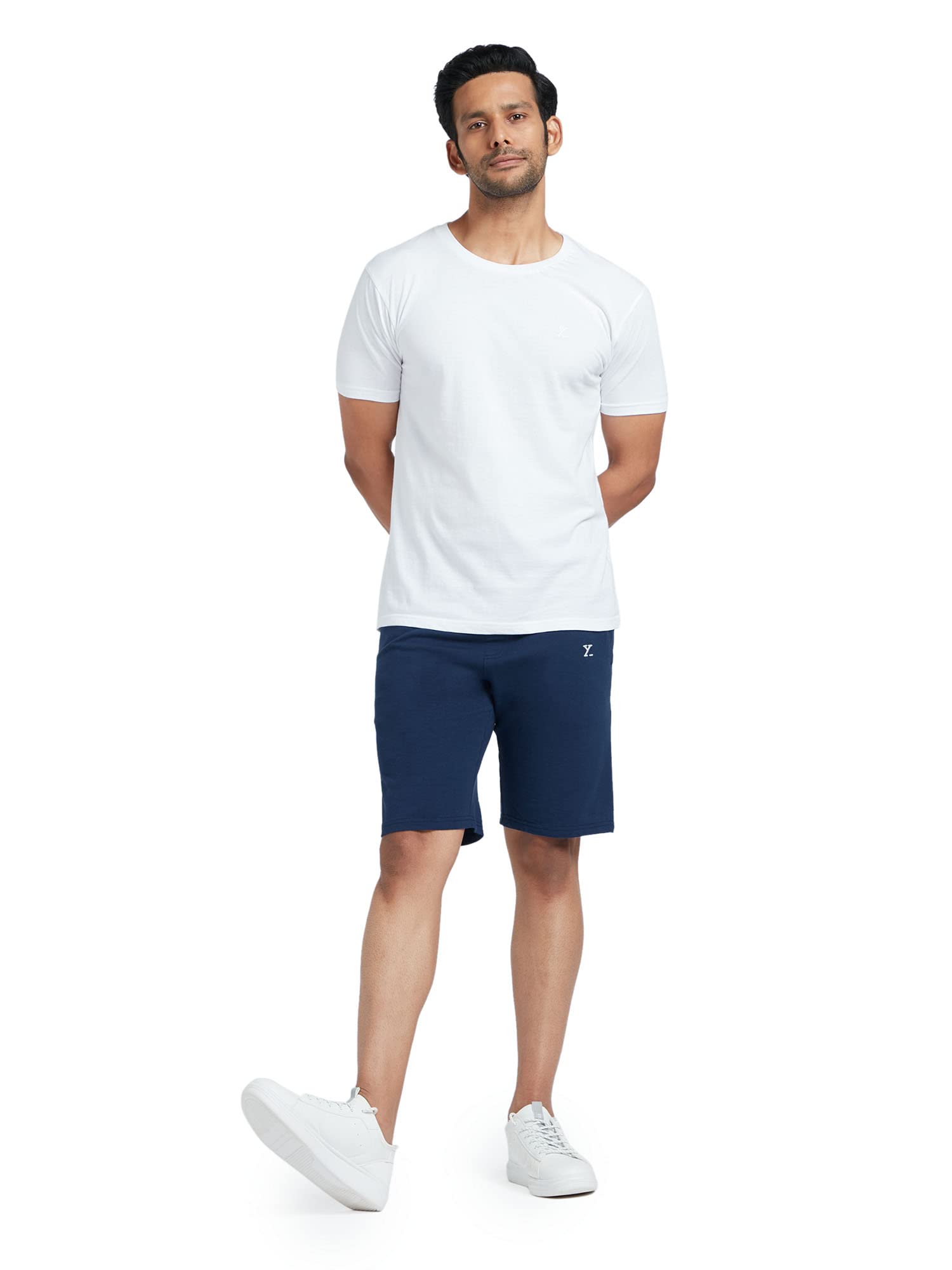 XYXX Men Cotton Rich Shorts, Regular Fit, Solid, Pack of 1, XYSHT03XL, Estate Blue, XL - Image 6