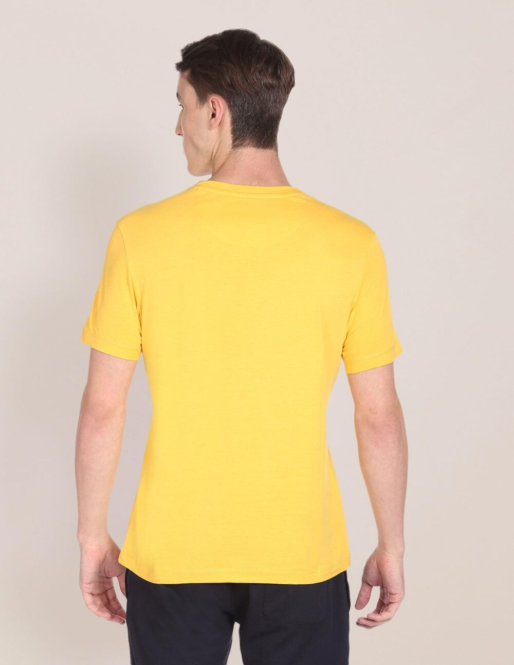 U.S. POLO ASSN. Men's Crew Neck Brand Print Cotton T-Shirt (USTSHS1376_LT. Yellow_L) - Image 3