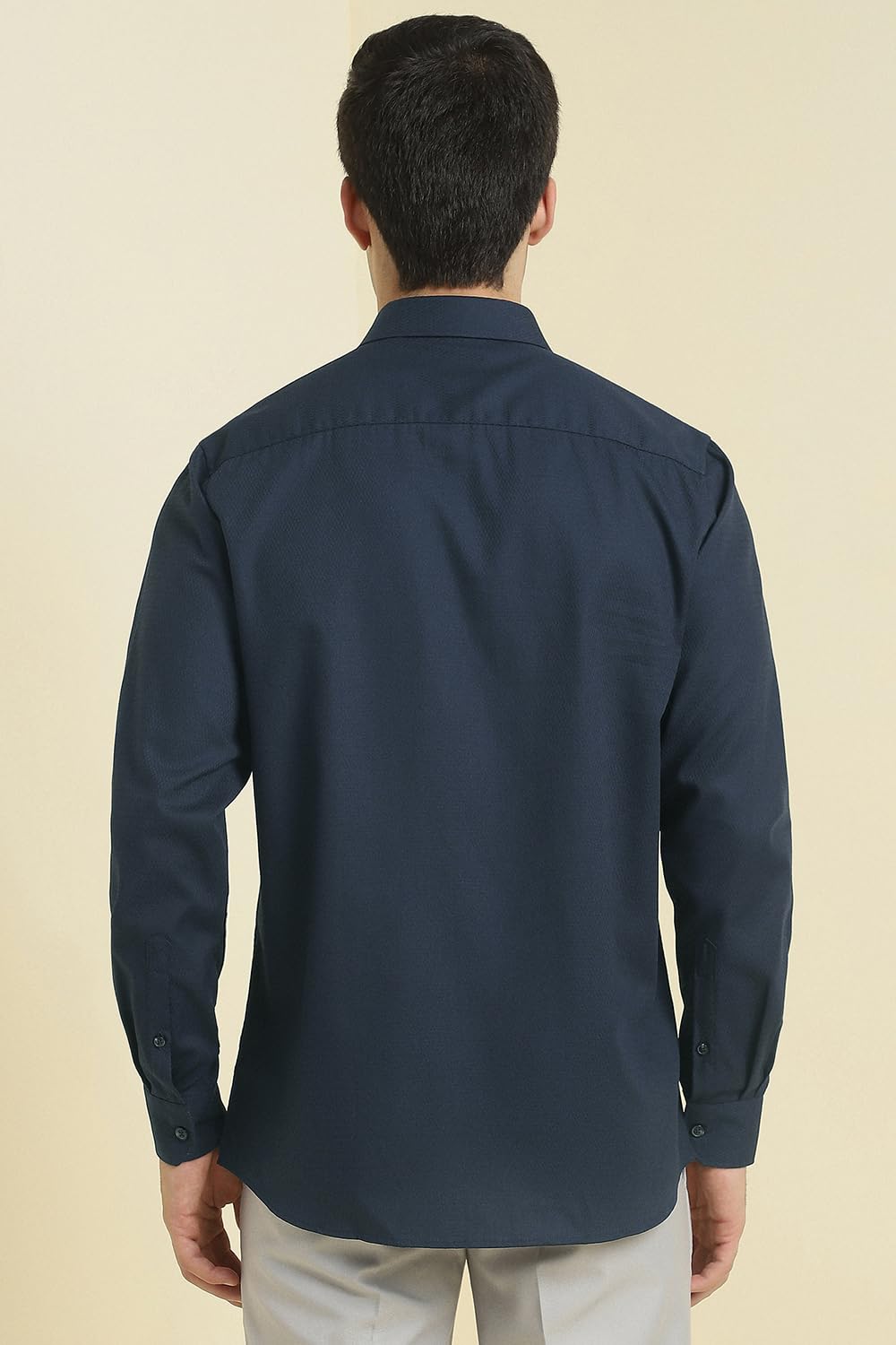 Allen Solly Men's Slim Fit Shirt (ASSFQSPPI08829_Navy - Image 4