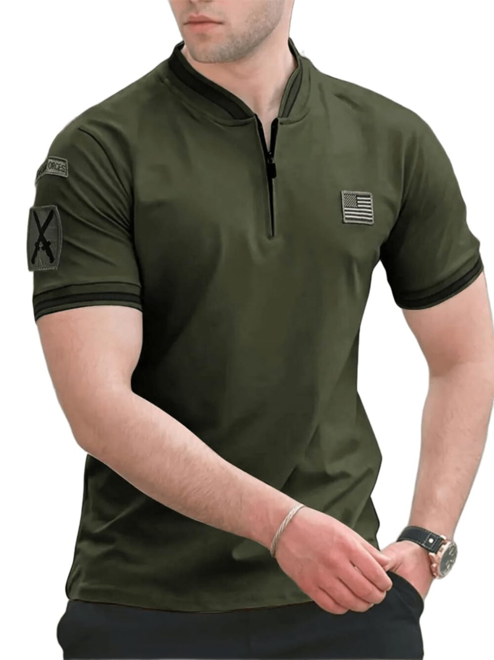 Lymio Men T-Shirt || T-Shirt for Men || Polo T Shirt || T-Shirt (POLO-52-Olivegreen-L)