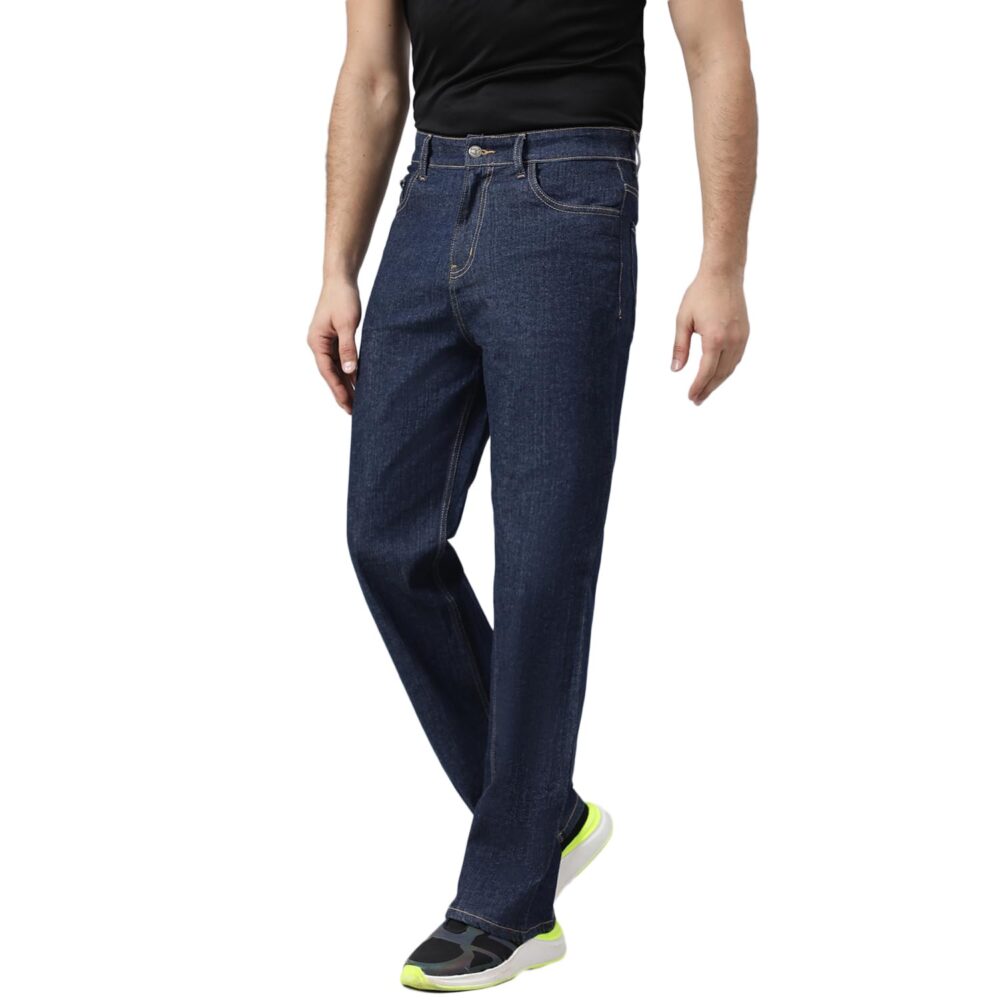KOTTY Men's Cotton Lycra Blend Relaxed Fit Mid Rise Jeans Prussian Blue - Image 6