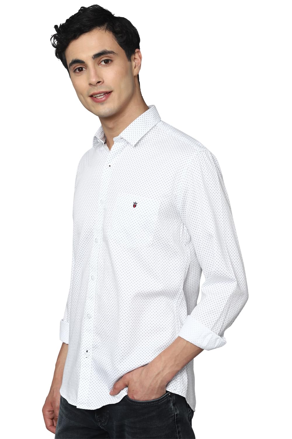 Louis Philippe Men's Cotton Slim Fit Shirt (Lysfcslbx01066_White,40 - Image 5