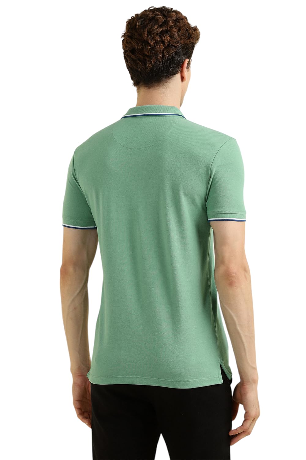 Allen Solly Men's Regular Fit T-Shirt (ASKPCURGFI04455_Green L) - Image 4