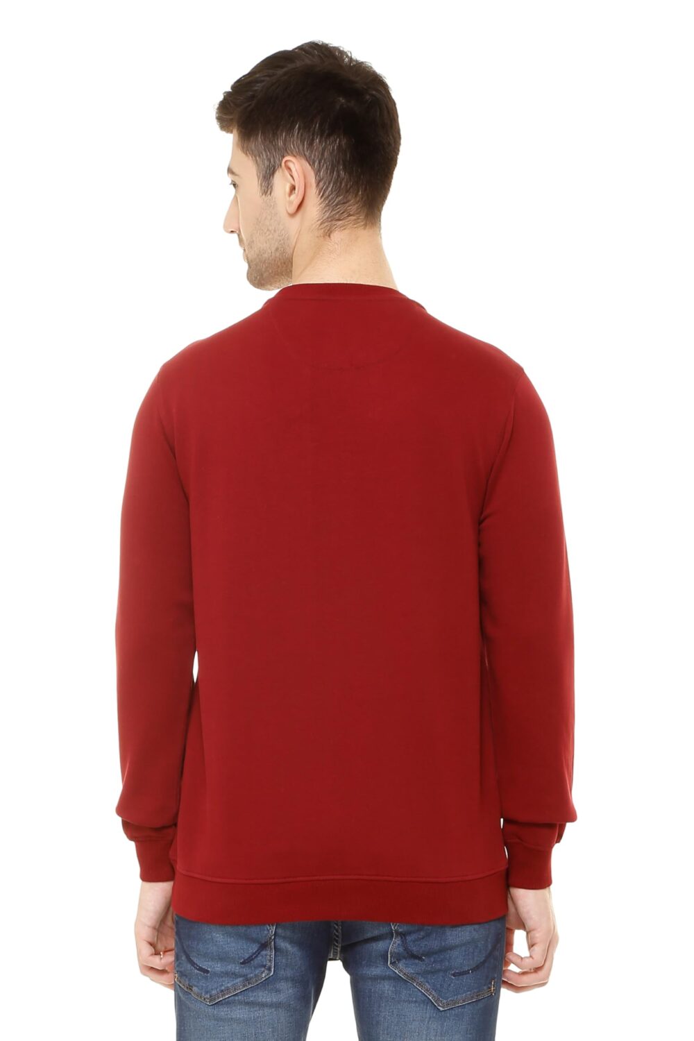 Allen Solly Men's Sweatshirt (ASSTORGPM88973XL_Maroon 19-1726 TCX) - Image 5