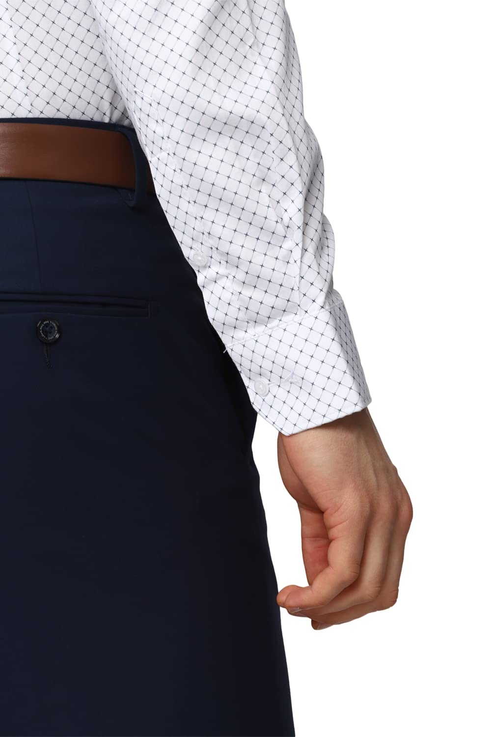 Van Heusen Cotton Men's Fitted Formal Shirt (Vhsfrslbv20281_White 40) - Image 4