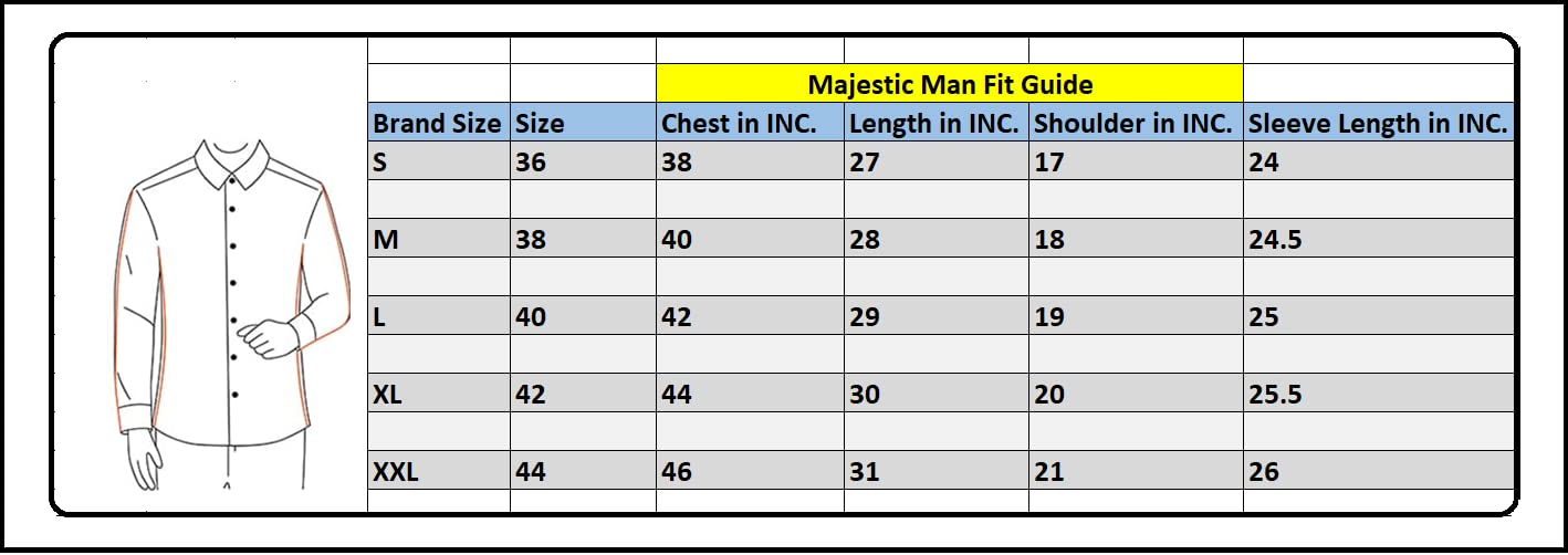Majestic Man Slim Fit Cotton Blend Formal Shirts for Men (X-Large, Navy Blue) - Image 2