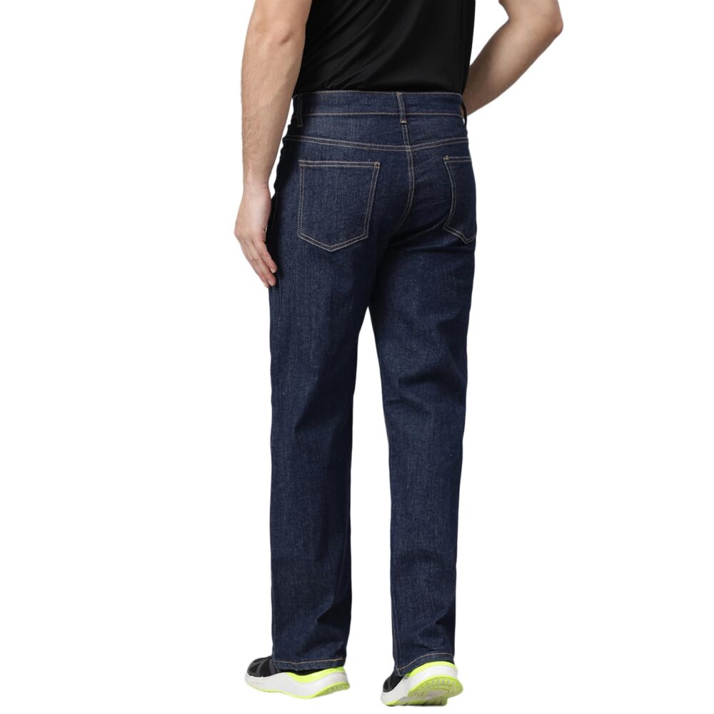 KOTTY Men's Cotton Lycra Blend Relaxed Fit Mid Rise Jeans Prussian Blue - Image 5