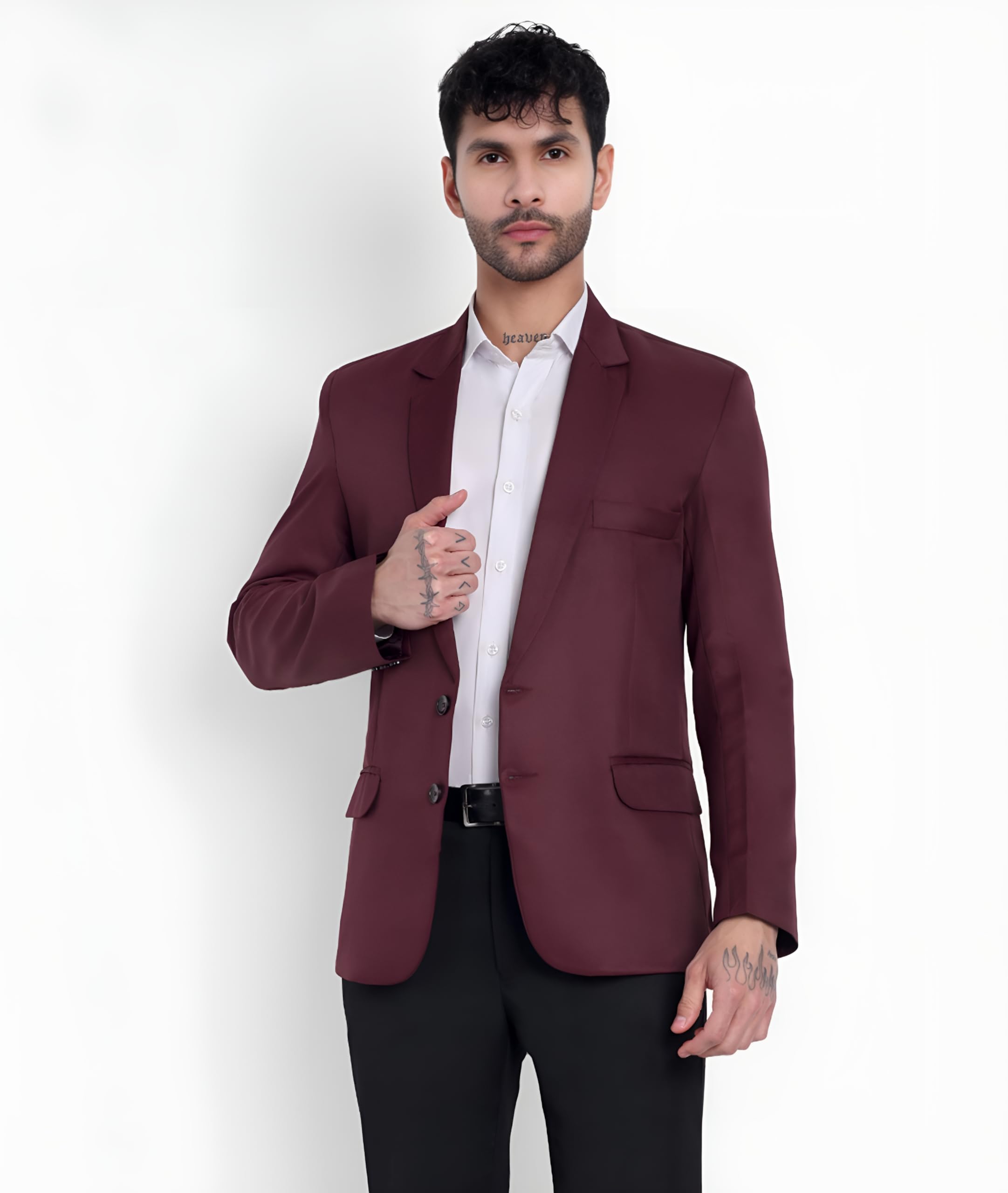 YSYB Dezines Men's Blazer: Versatile Blazer for Men Ideal for All Purpose Causal, Formal, Festival, Party and Wedding. (in, Numeric, 40, Regular, Maroon) - Image 7
