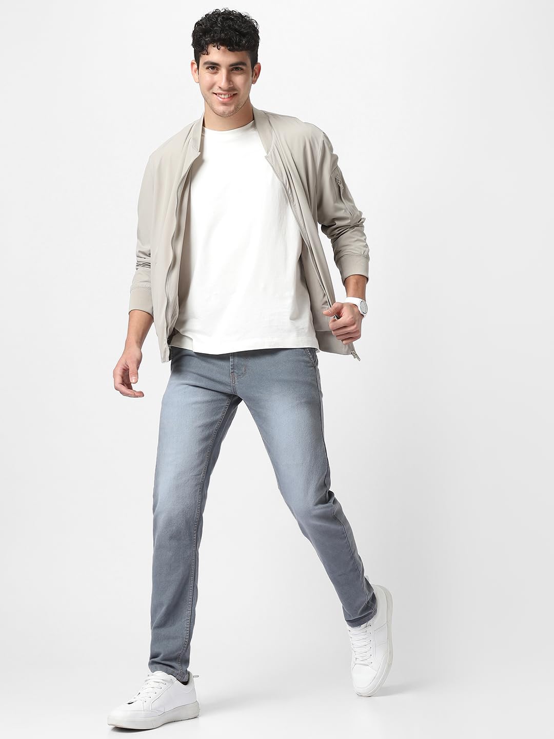 Urbano Fashion Men's Grey Slim Fit Washed Jeans Stretchable (epsrustsprcrs-mgrey-32) - Image 4