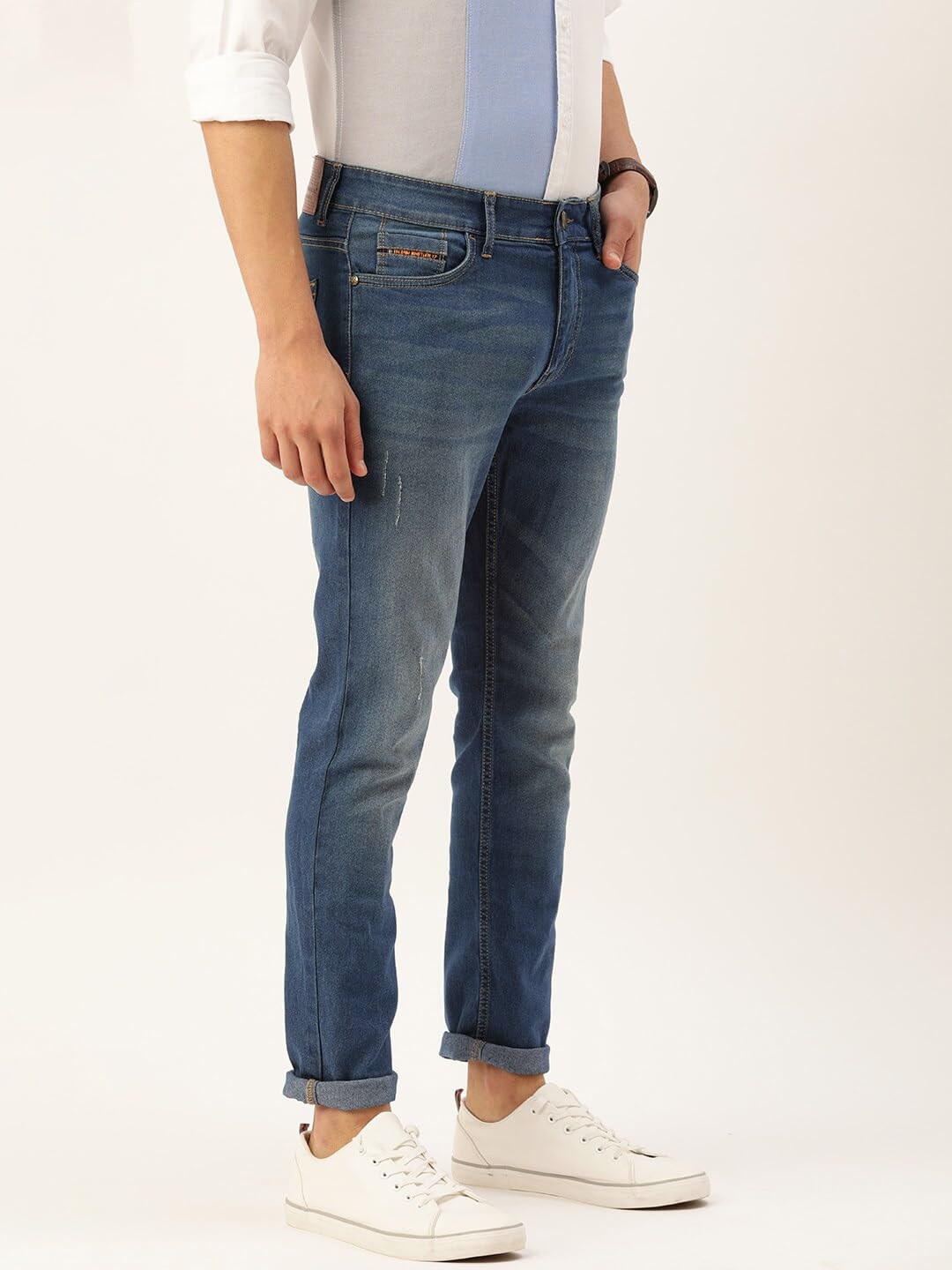 The Indian Garage Co Men's Slim Jeans (1020-DNM02-23_Blue 36) - Image 7