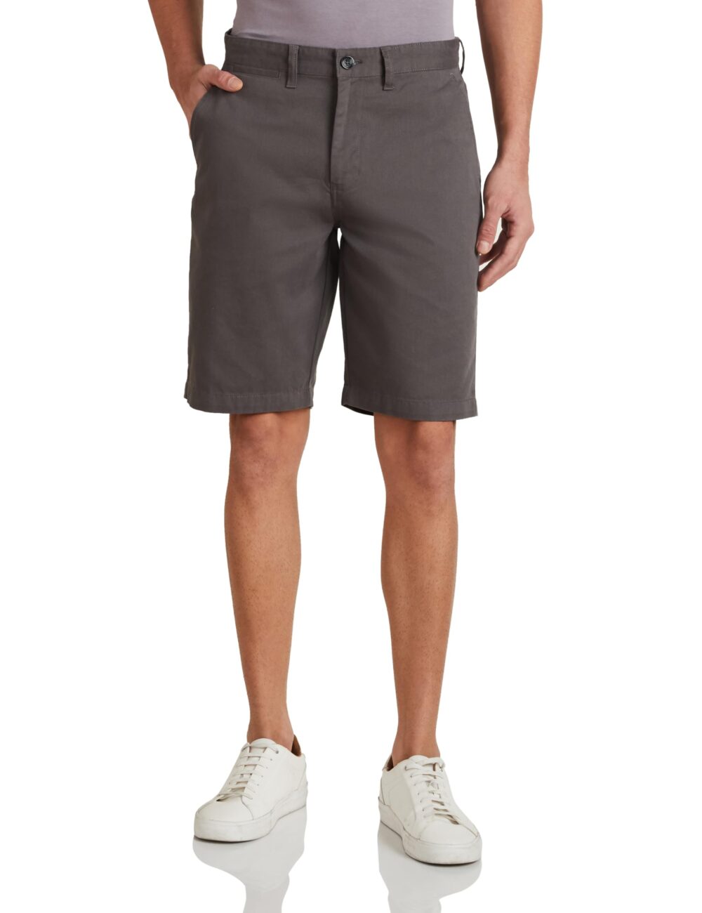 Symbol Men's Cotton Chino Shorts | Casual Half Pants | Bermuda (Grey_38)