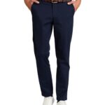 Symbol Premium Men's Flexi Waist Casual Mid Rise Pants | Stretchable Chinos | Stylish Office Fashion Trousers (Available in Slim Fit & Regular Fit) (Navy_40)