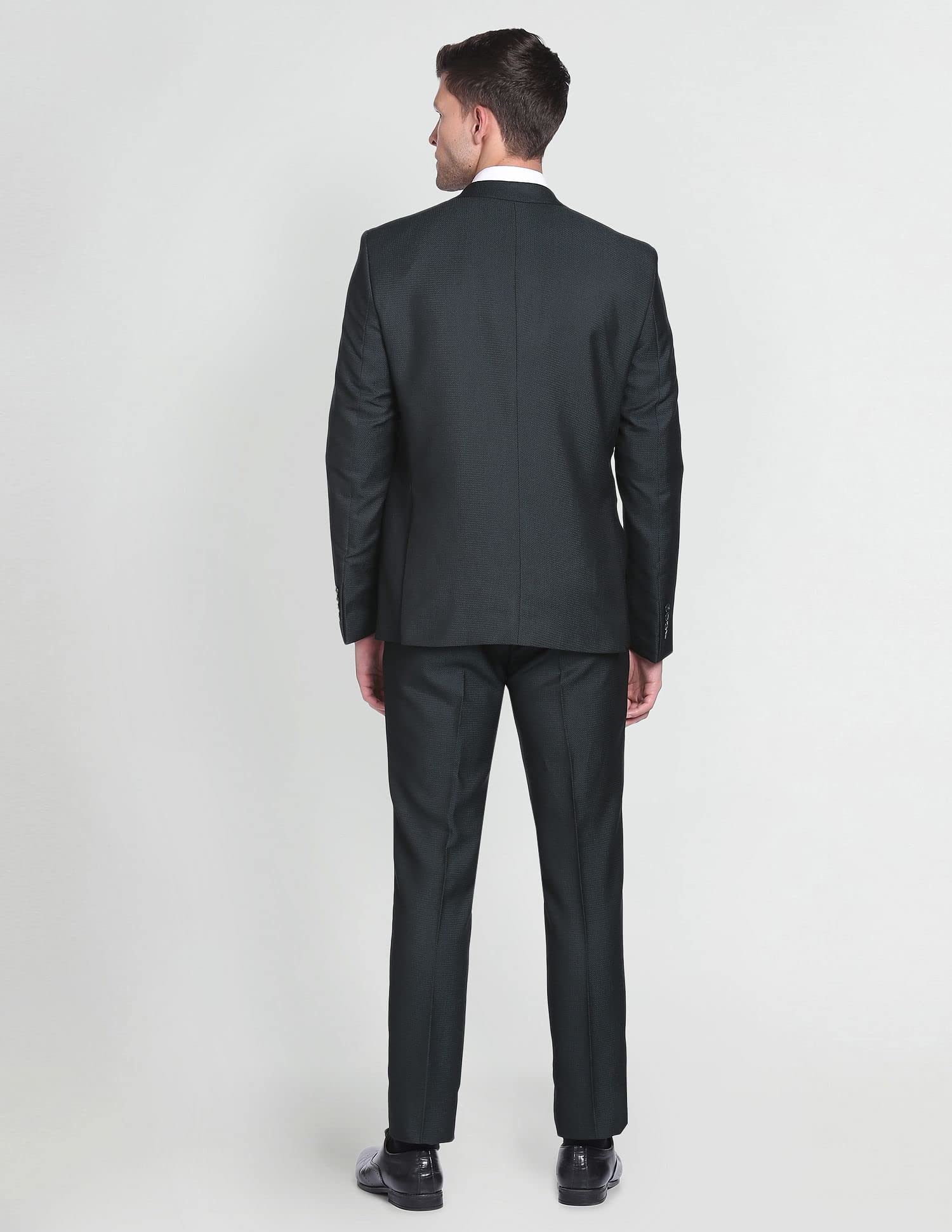 Arrow Men's Cotton Single Breasted Suits (ARAFSU5570_Green - Image 4