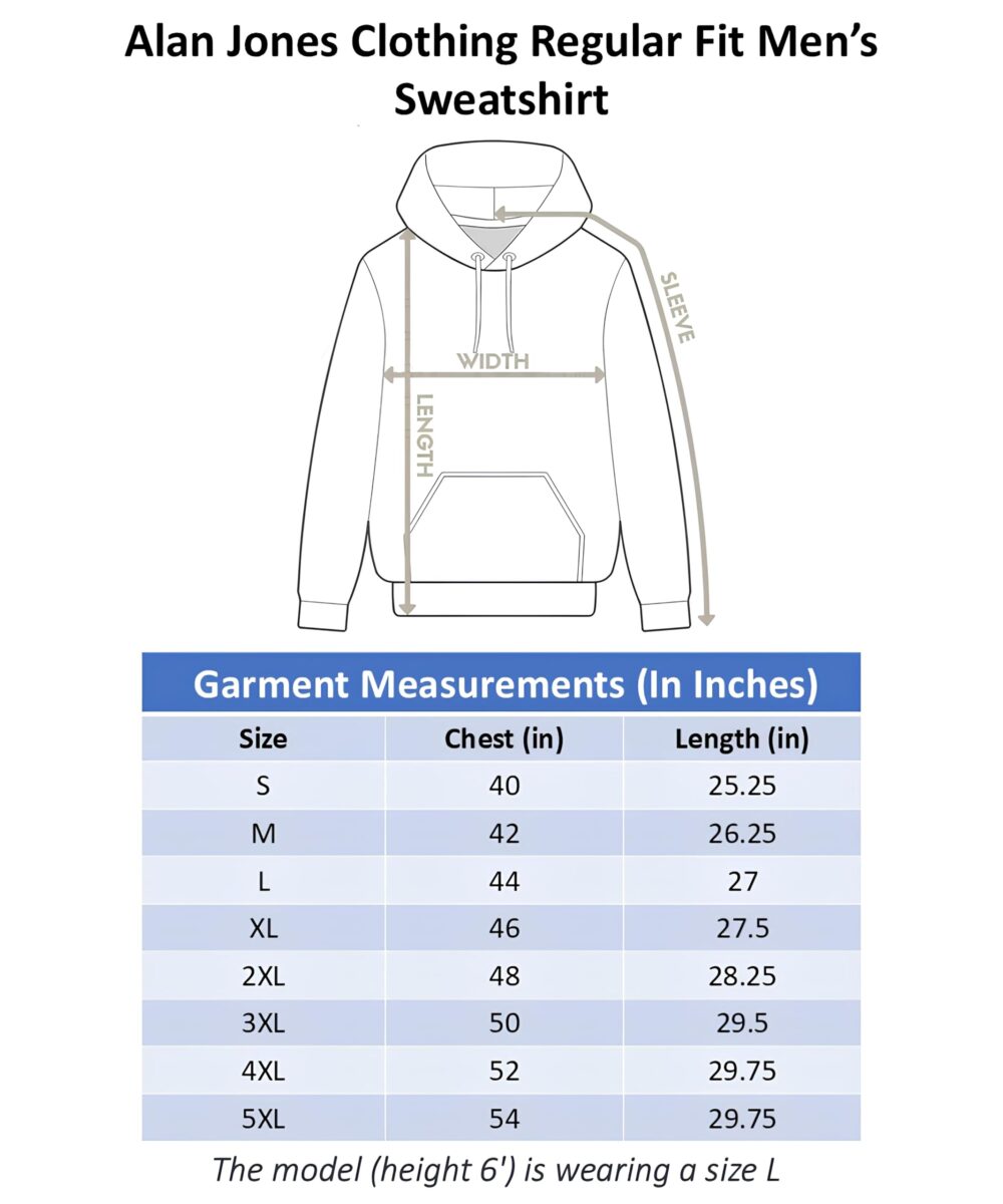 Alan Jones Clothing Men's Cotton Blend Hooded Neck Regular Fit Hooded Sweatshirt (Ss21-Hd04-Lgrn-Xxl_Light Green_2Xl) - Image 3