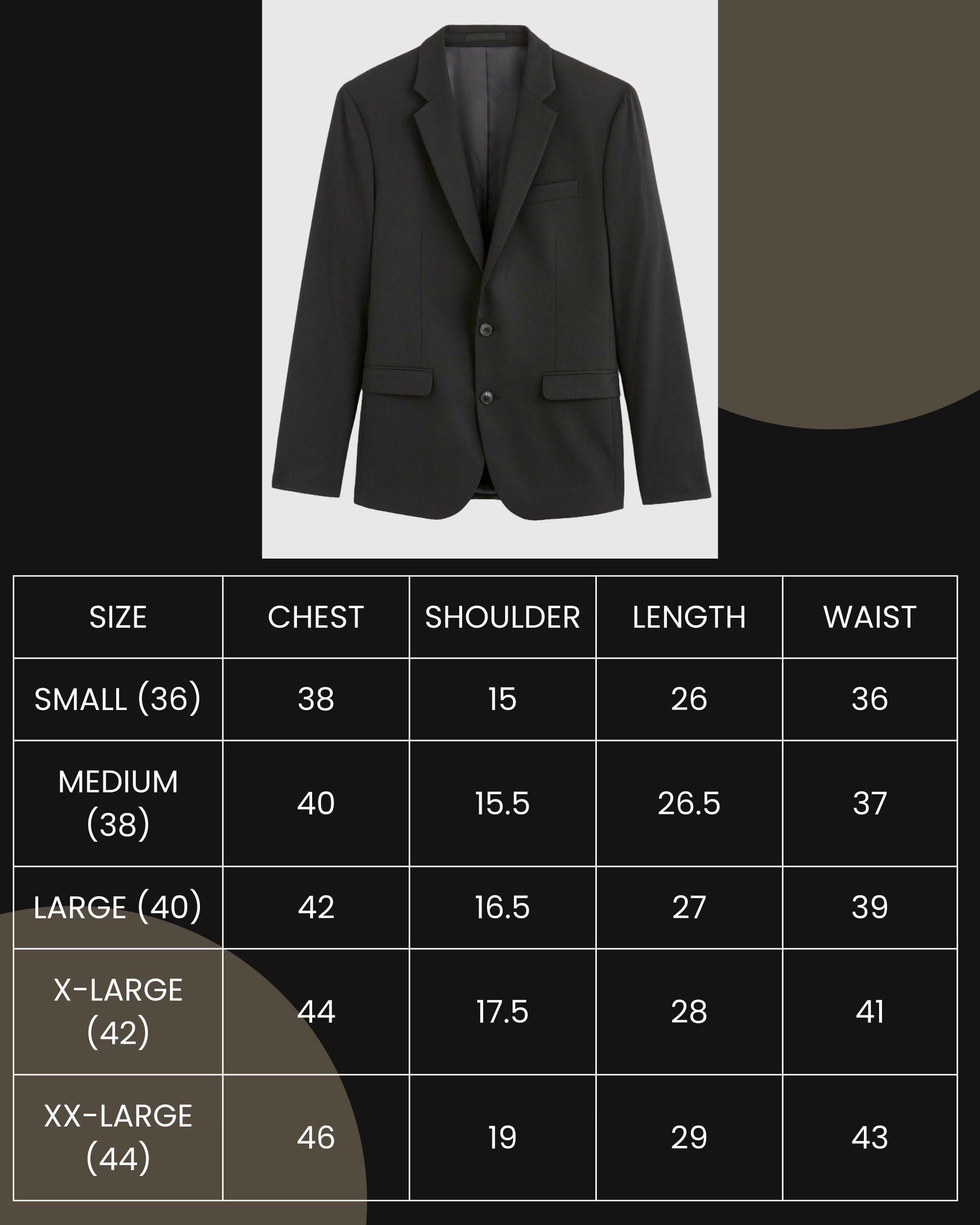 YSYB Dezines Men Blazer Versatile Blazer for Men Ideal for All Purpose be it Formal, Causal, Festival, Party and Wedding. Color Black, Size 40. - Image 2
