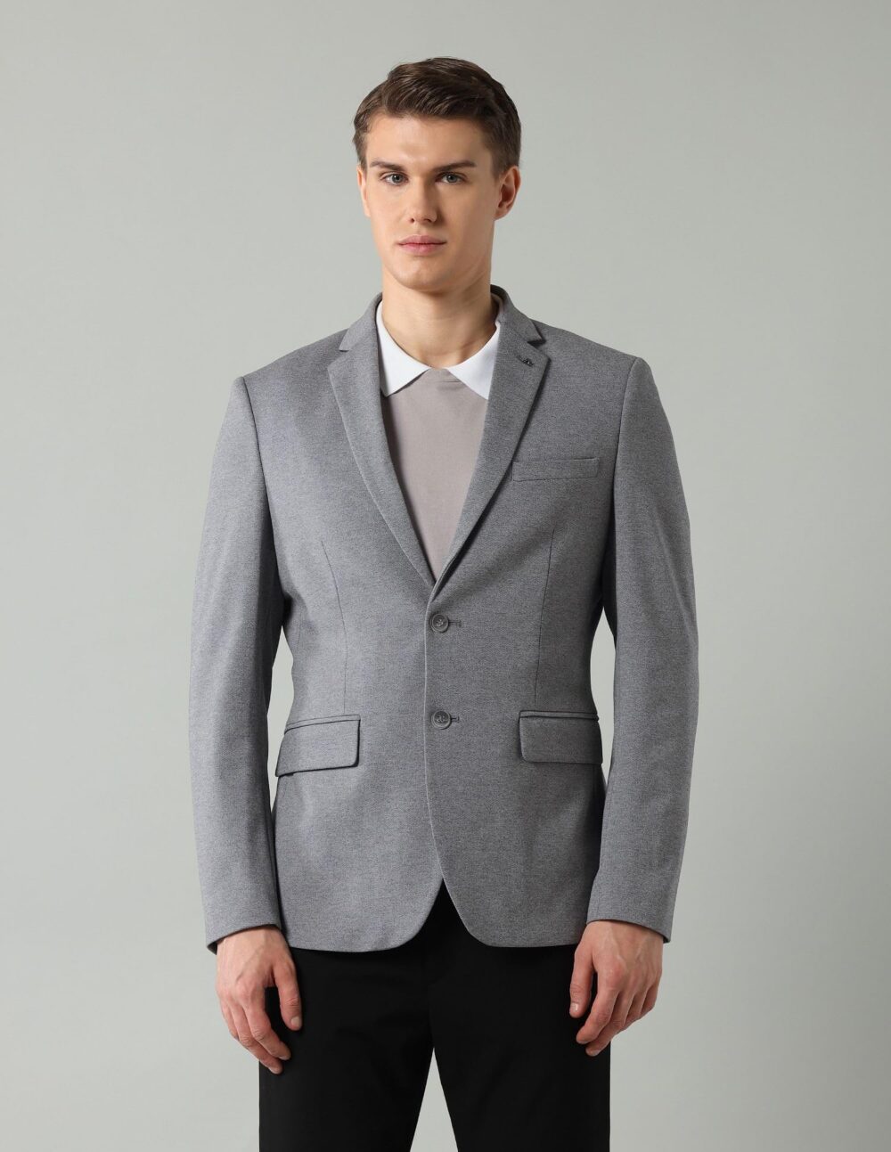Arrow Men's Classic Casual Blazer (ARADOBZ0014_Grey - Image 7