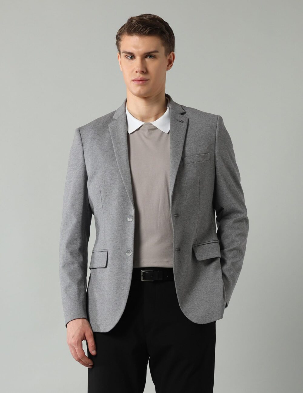 Arrow Men's Classic Casual Blazer (ARADOBZ0014_Grey - Image 6