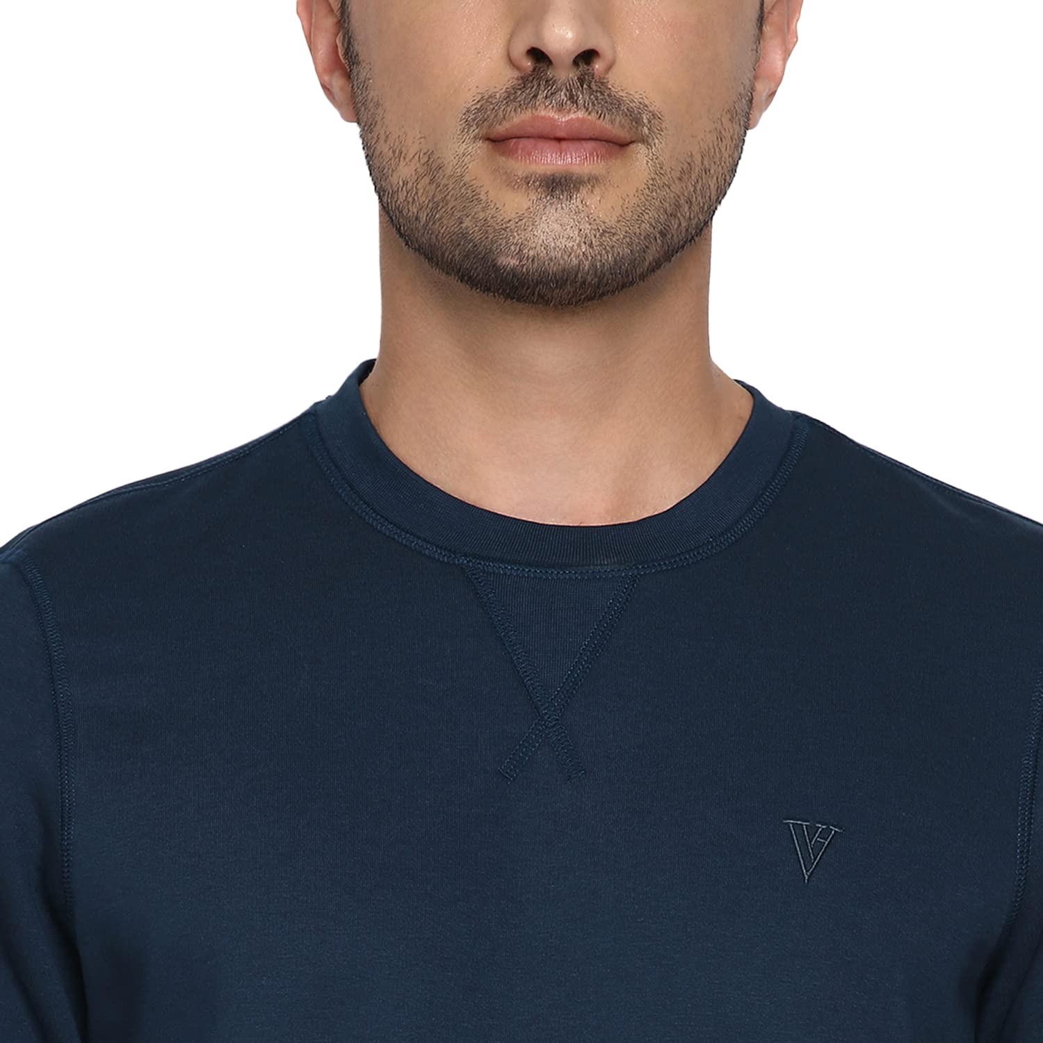 Van Heusen Men's Athleisure Ultra Soft Cotton Blend Regular Fit Sweatshirt - Crew Neck, Long Sleeve_60076_Teal_X_Large - Image 3