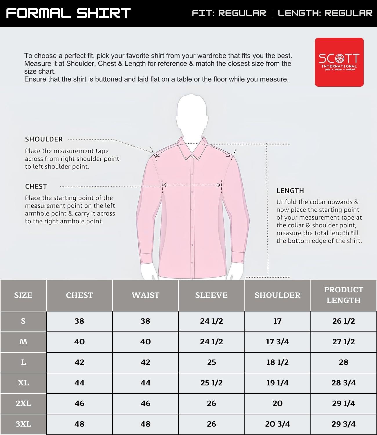 Scott International Shirt for Men, Solid Full Sleeves Shirt, Wrinkle Free Mens Shirts, Cotton Formal Shirts, Regular Fit Stylish Mens Shirt, Plain Formal Shirts for Men White - Image 4